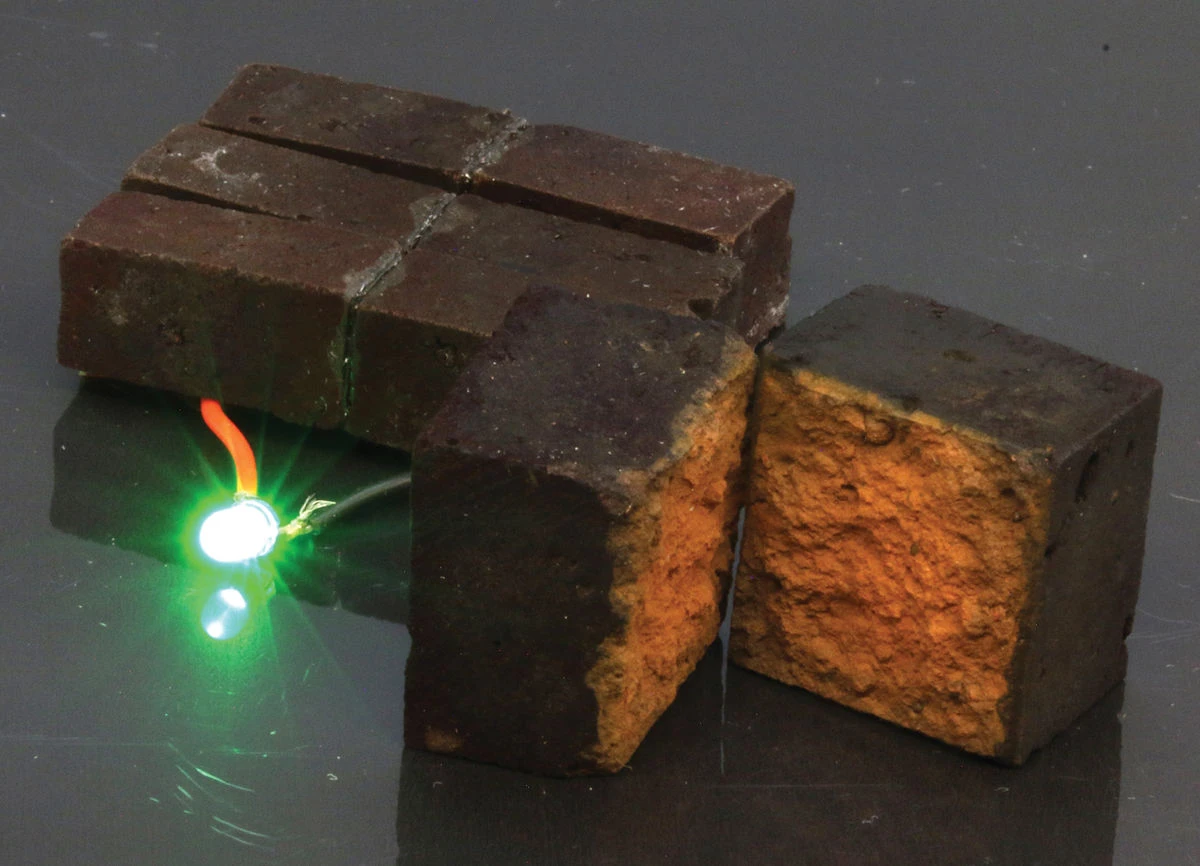 energy storing bricks nanofibrillar PEDOT-coated
